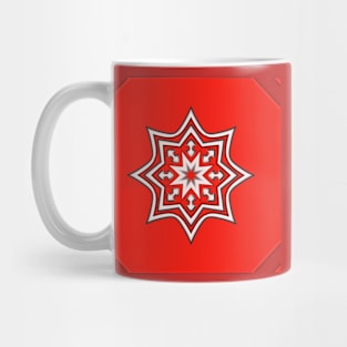 Bright Red Kaleidoscope Pattern (Seamless) 5 Mug